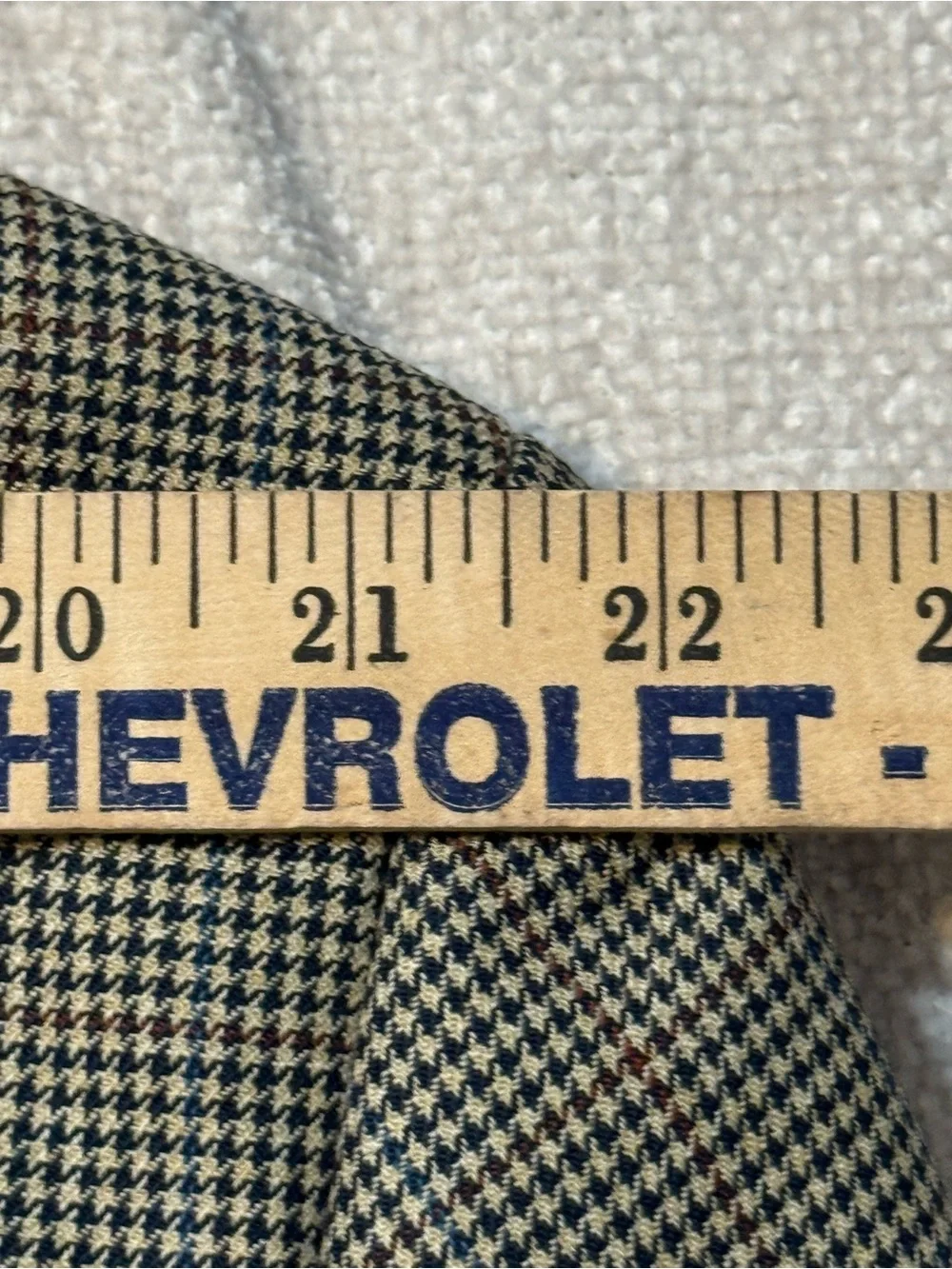 Vintage Ralph Lauren 46R Wool Houndstooth Blazer Preppy Old Money Sport Coat
